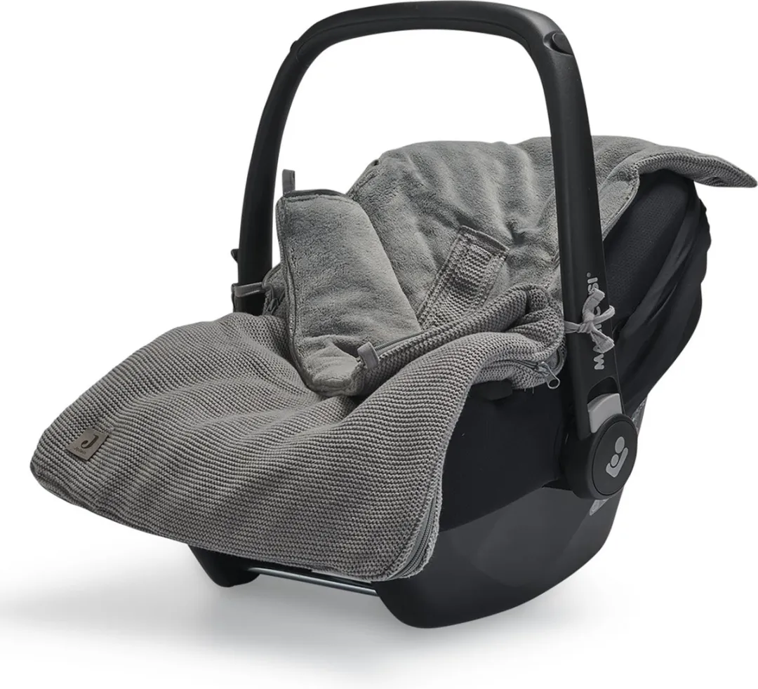 Jollein Voetenzak Autostoel Kinderwagen Stone Grey - 42x82cm