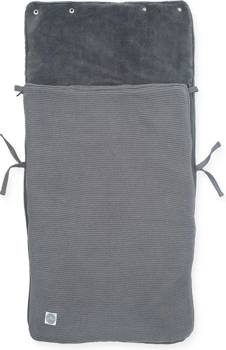 Jollein Voetenzak Autostoel Kinderwagen Stone Grey - 42x82cm