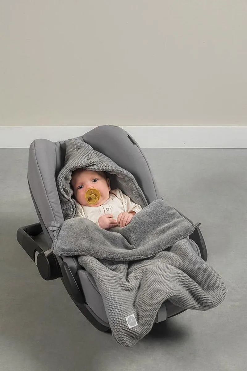 Jollein Voetenzak Autostoel Kinderwagen Stone Grey - 42x82cm