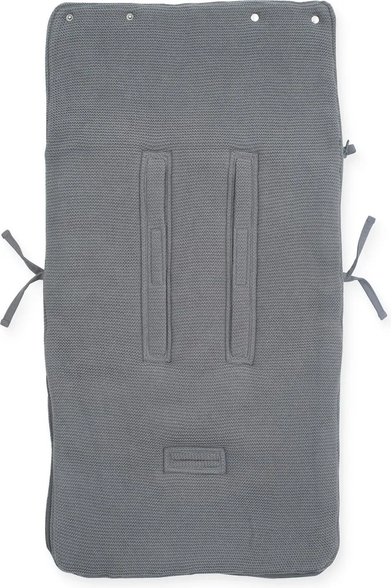 Jollein Voetenzak Autostoel Kinderwagen Stone Grey - 42x82cm - afbeelding 6 van 6