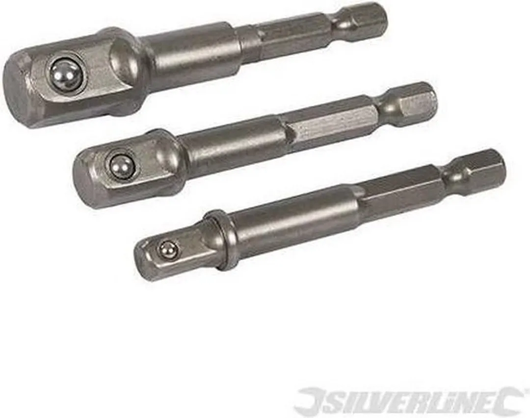 Silverline Doppenset 3-delig 1/4 3/8 1/2 - Chroom Vanadium Staal - afbeelding 6 van 6