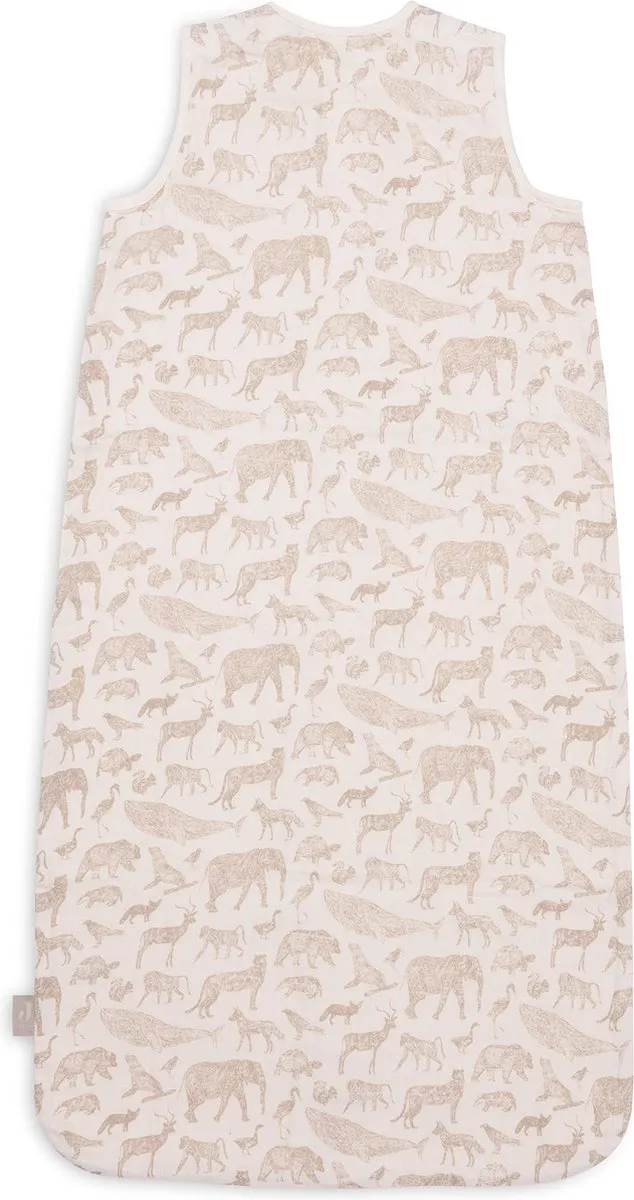 Jollein Baby Hydrofiel Slaapzak 70cm Animals - Nougat