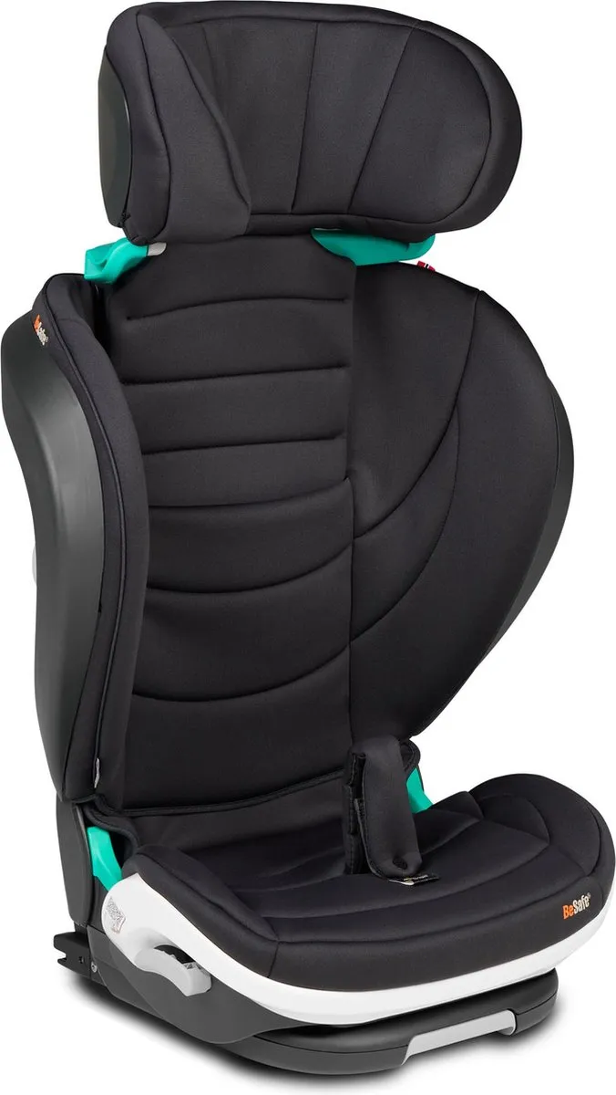 BeSafe iZi Flex Fix 2 i-Size - Stoelverhoger - Stoelverhoger auto - Kinderzitje auto - Zitverhoger - 100-150cm - Black Soft Breeze