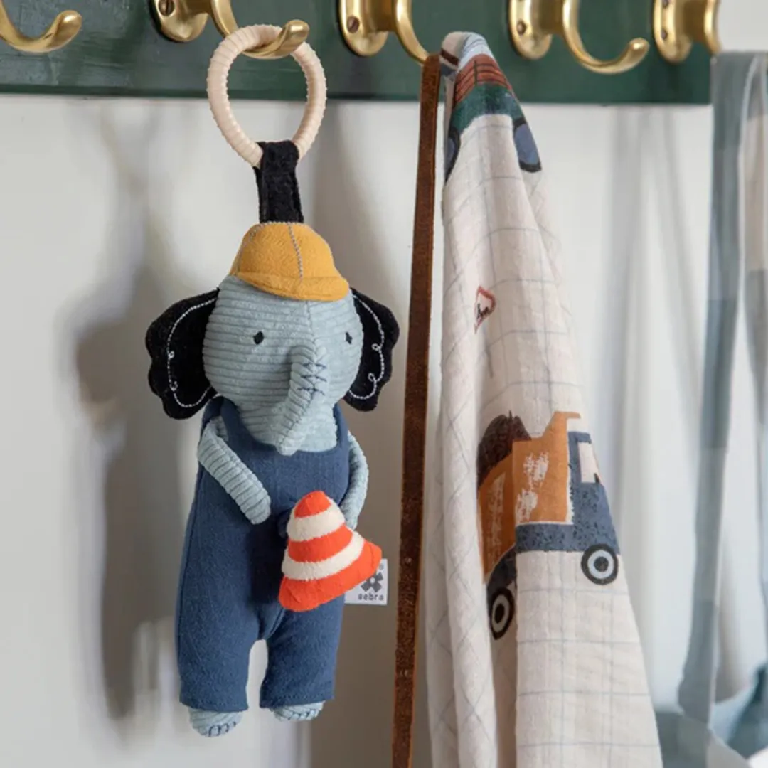 Sebra Elephant Muziekmobiel - Blauw licht