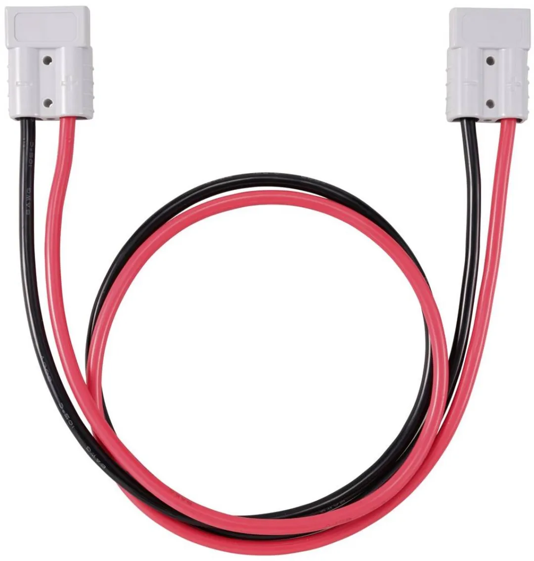 Tru Components TC-12195680 Hoogstroomstekker Verlengkabel 1000mm - Zwart/Rood
