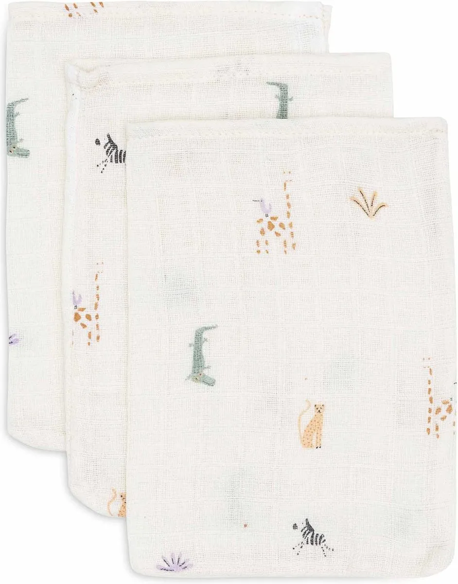 Jollein Baby Hydrofiel Washandje Jungle Jambo