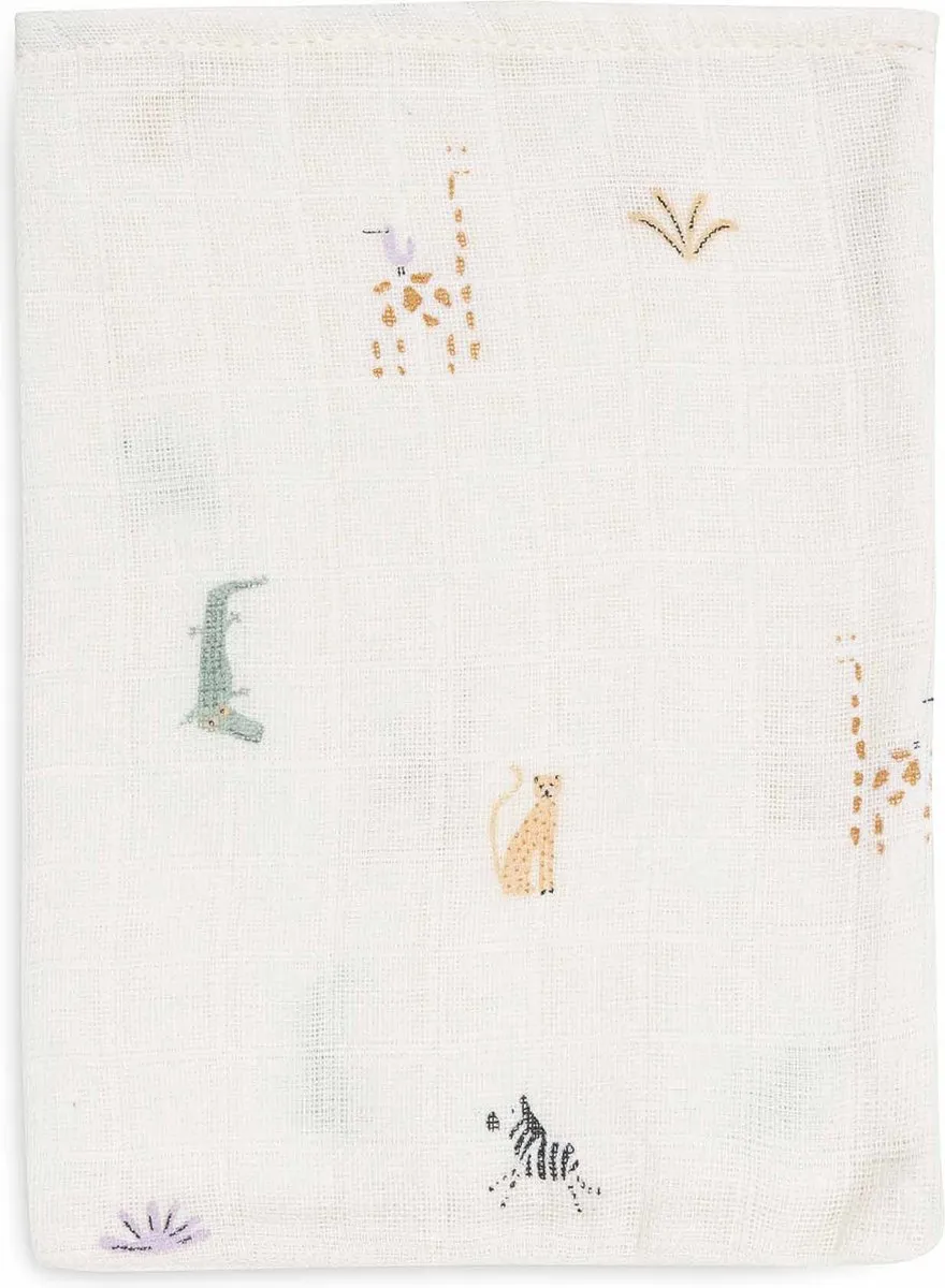 Jollein Baby Hydrofiel Washandje Jungle Jambo - 3 Stuks