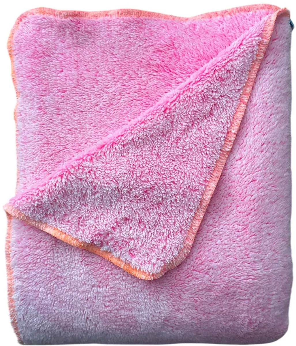 BINK Bedding Wiegdeken 75x100cm - Neon Oranje Rand - Fuchsia
