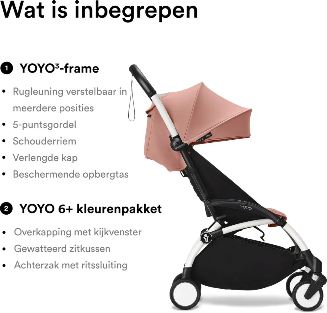 Stokke YOYO3 Kinderwagen - Ginger - Inclusief frame en luifel