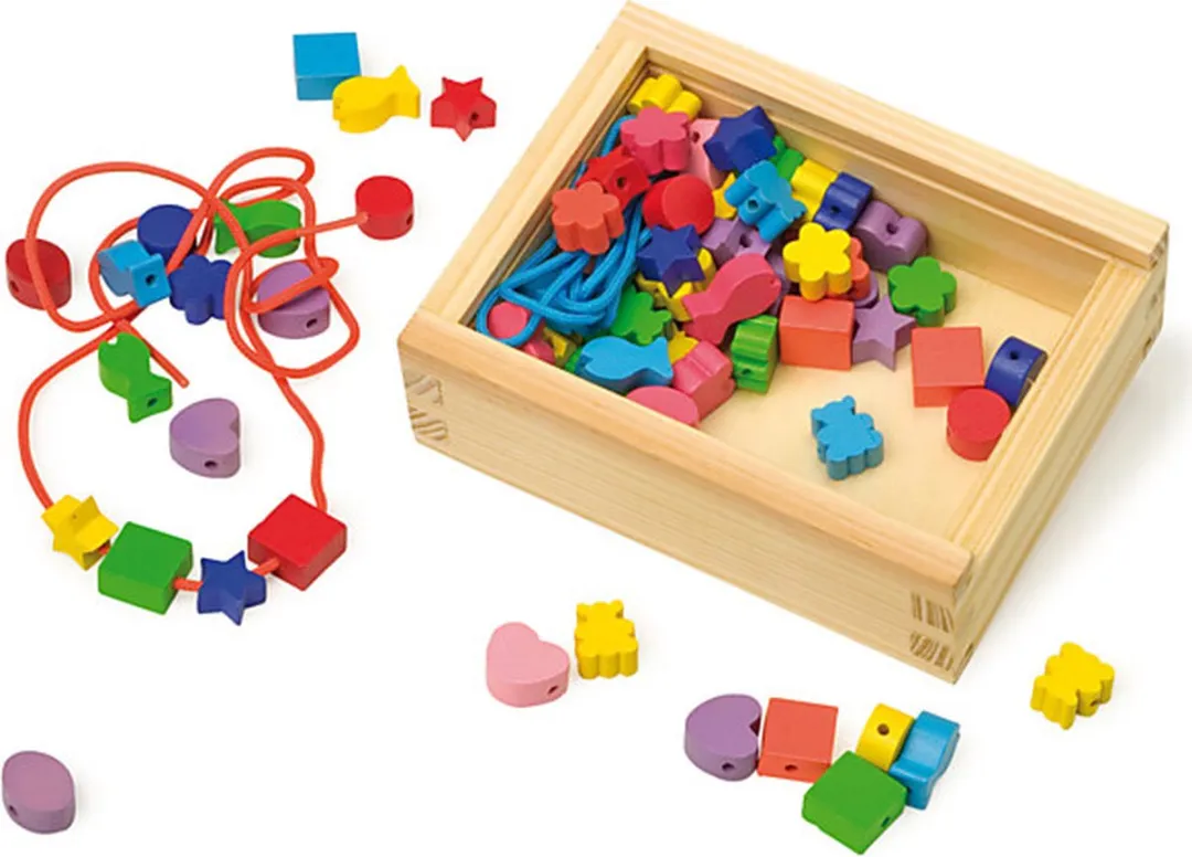 Small Foot Houten Rijgkralen 84 Stuks - Multicolor