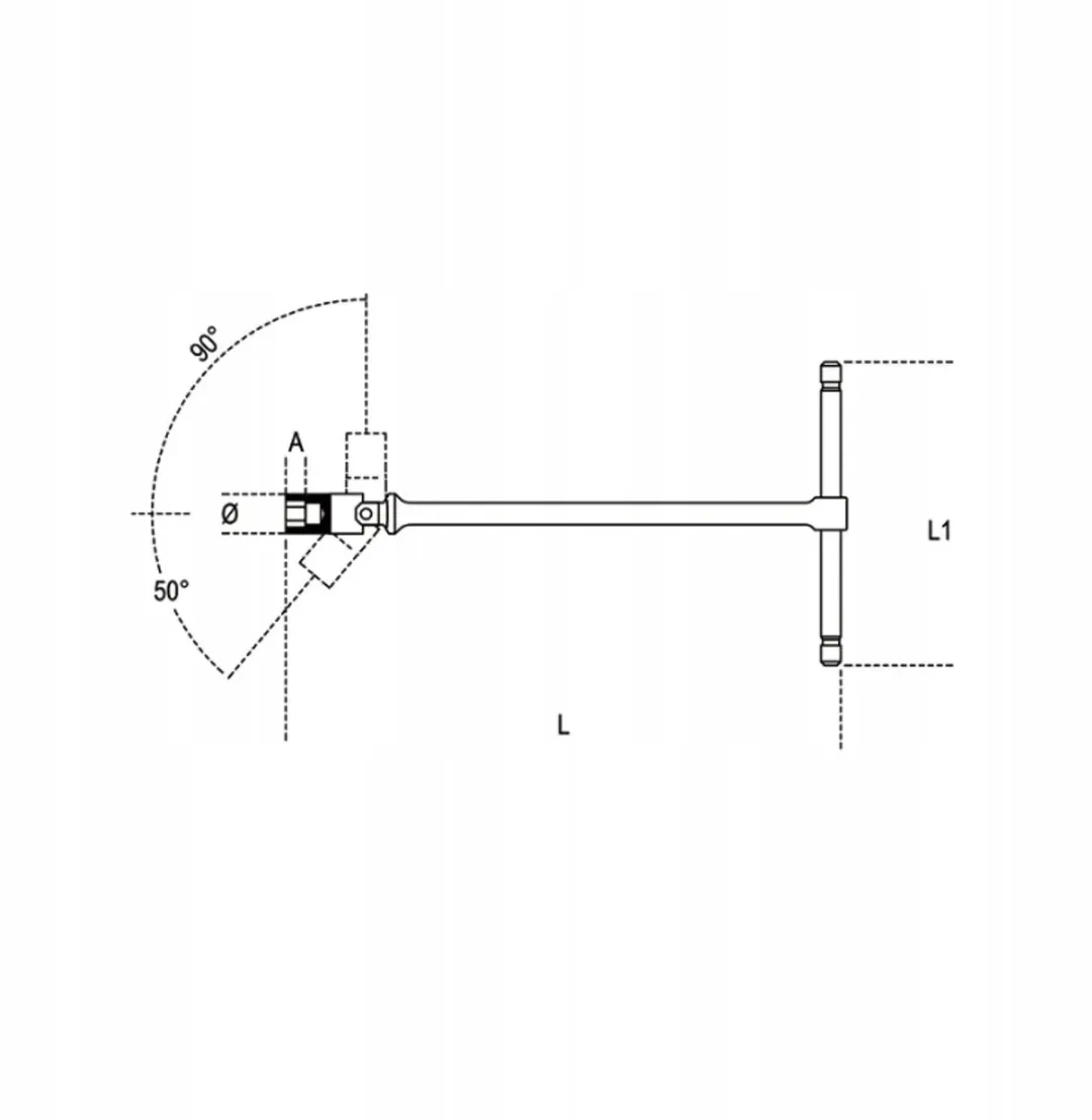 Beta Torx E14 Dopelkop-sleutel Cardan 490mm