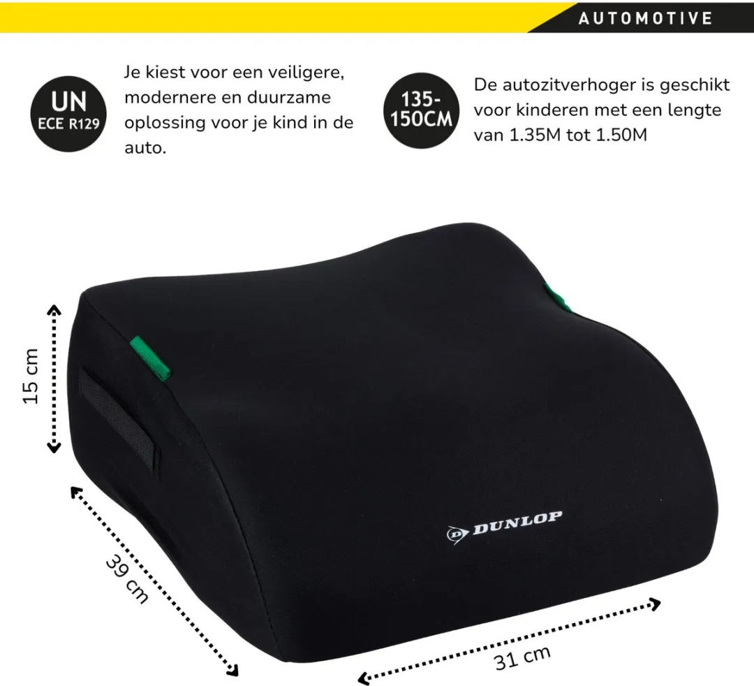 Dunlop Kinderzitje Zwart - Stoelverhoger