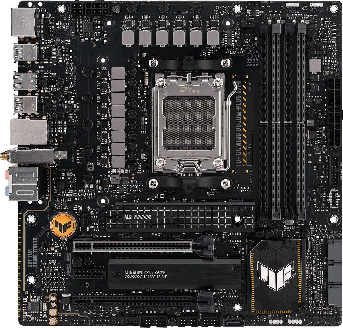 ASUS TUF GAMING B650M-PLUS WIFI Moederbord - AM5 - microATX - afbeelding 6 van 6
