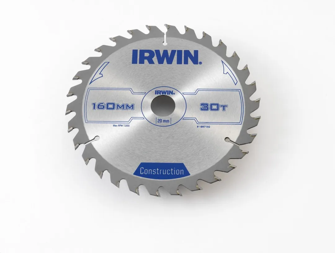 Irwin Construction Cirkelzaagblad 160mm 30T