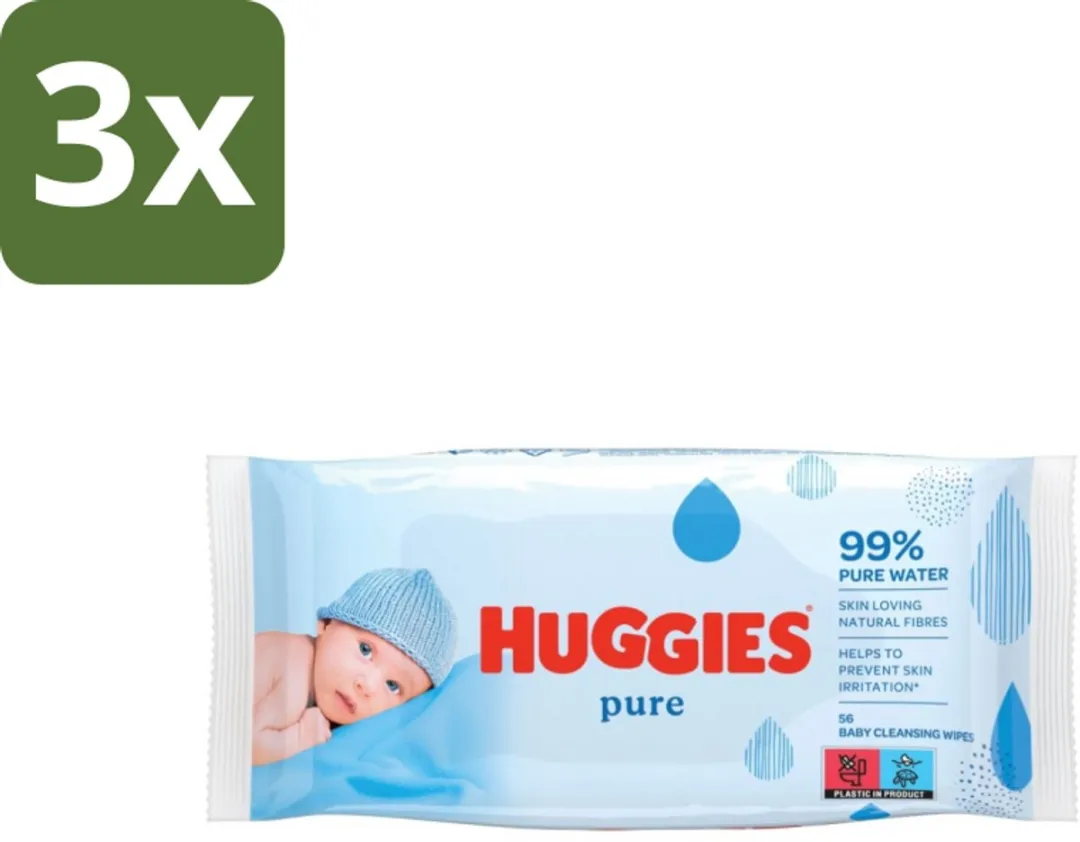 Huggies Pure Billendoekjes 56 Stuks