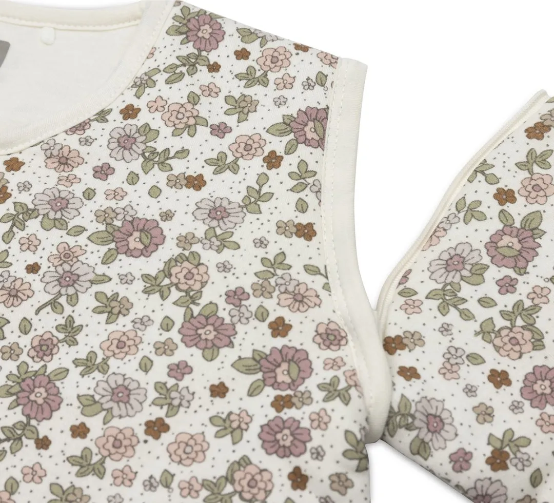 Jollein Baby Slaapzak Winter Retro Flowers 90cm - Afritsbare mouw