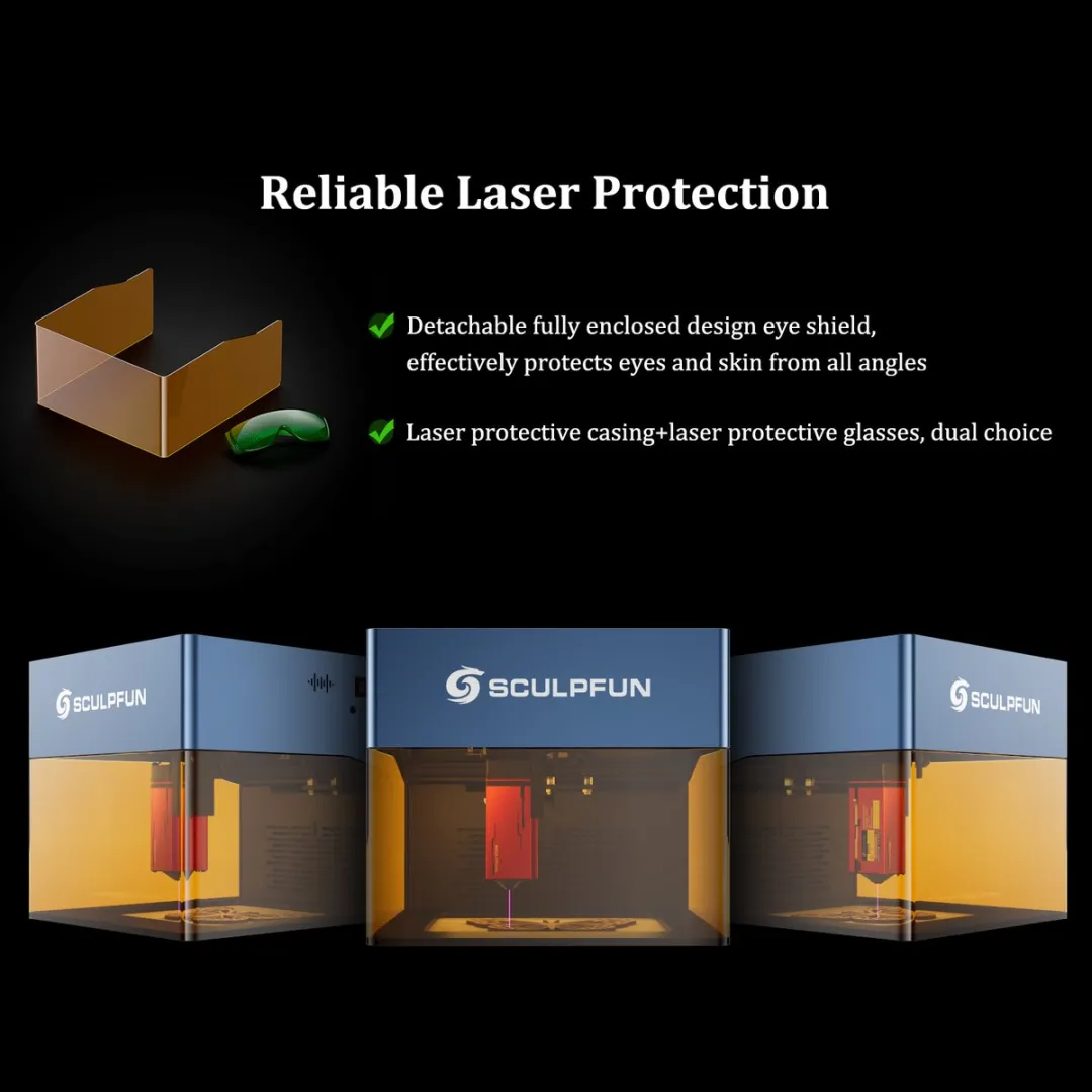 Sculpfun iCube Pro Max Lasergraveermachine 10W - 120x120mm
