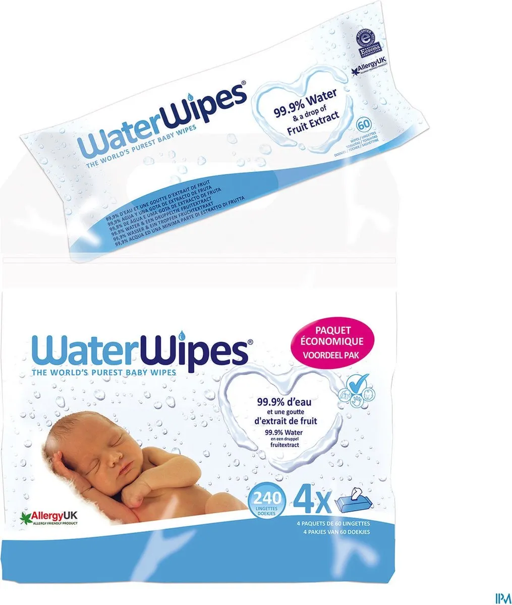 WaterWipes Babydoekjes 240 Stuks - afbeelding 6 van 6