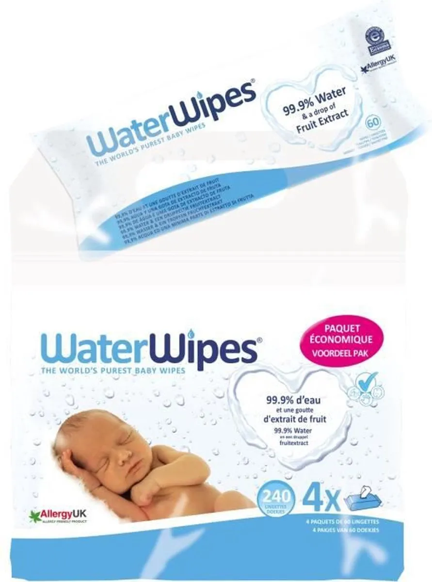 WaterWipes Babydoekjes 240 Stuks