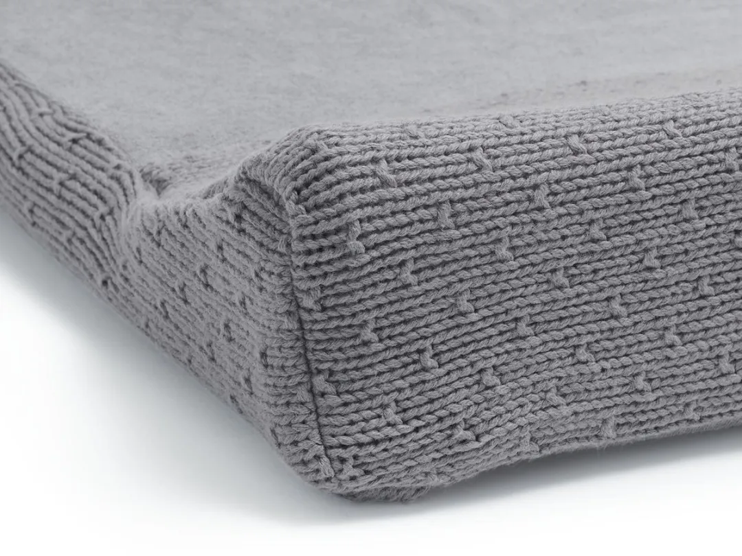 Jollein Aankleedkussenhoes Bliss Knit 50x70cm - Storm Grey