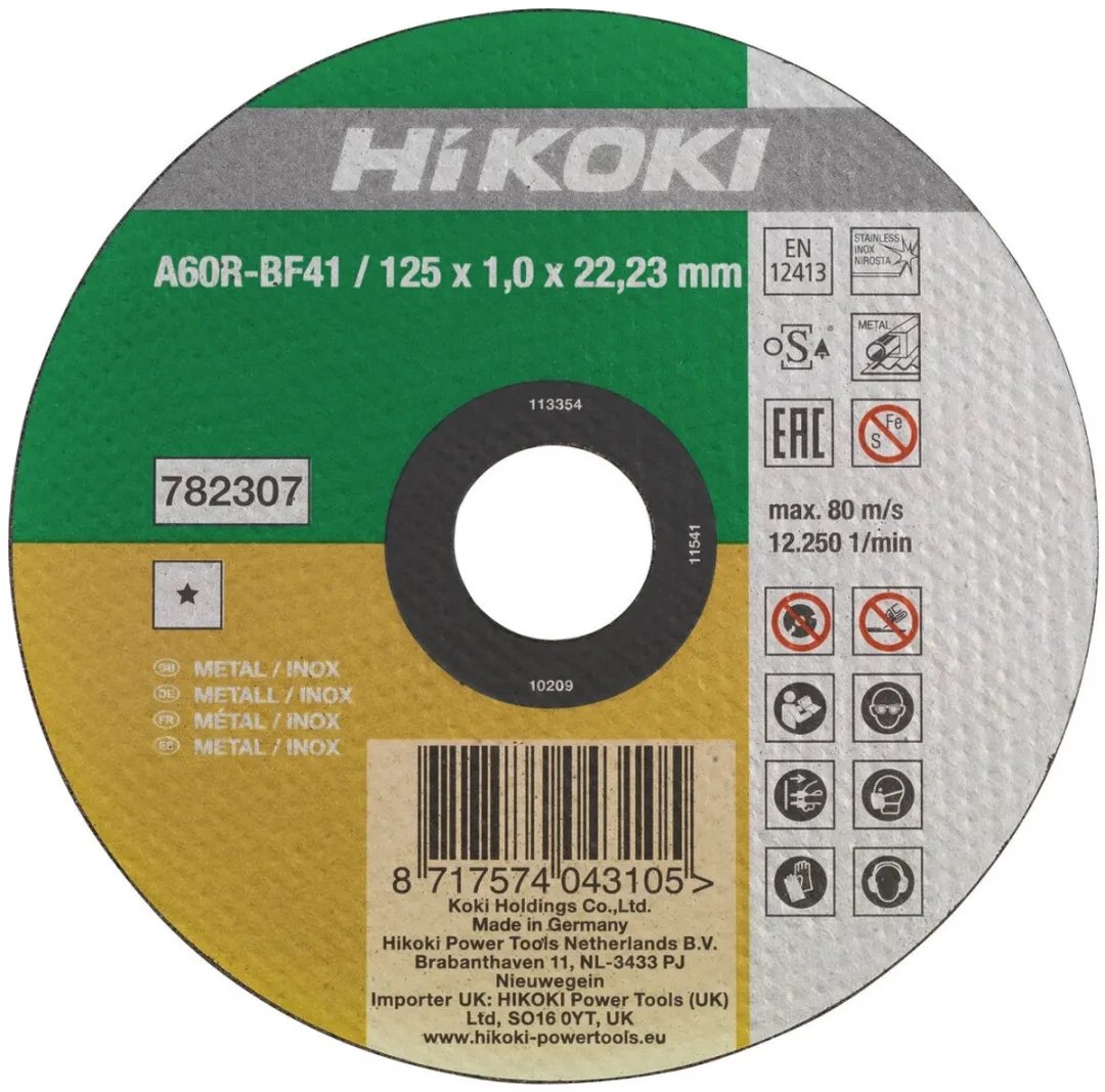 Hitachi HiKOKI 782306 Doorslijpschijf RVS/metaal 115x1mm