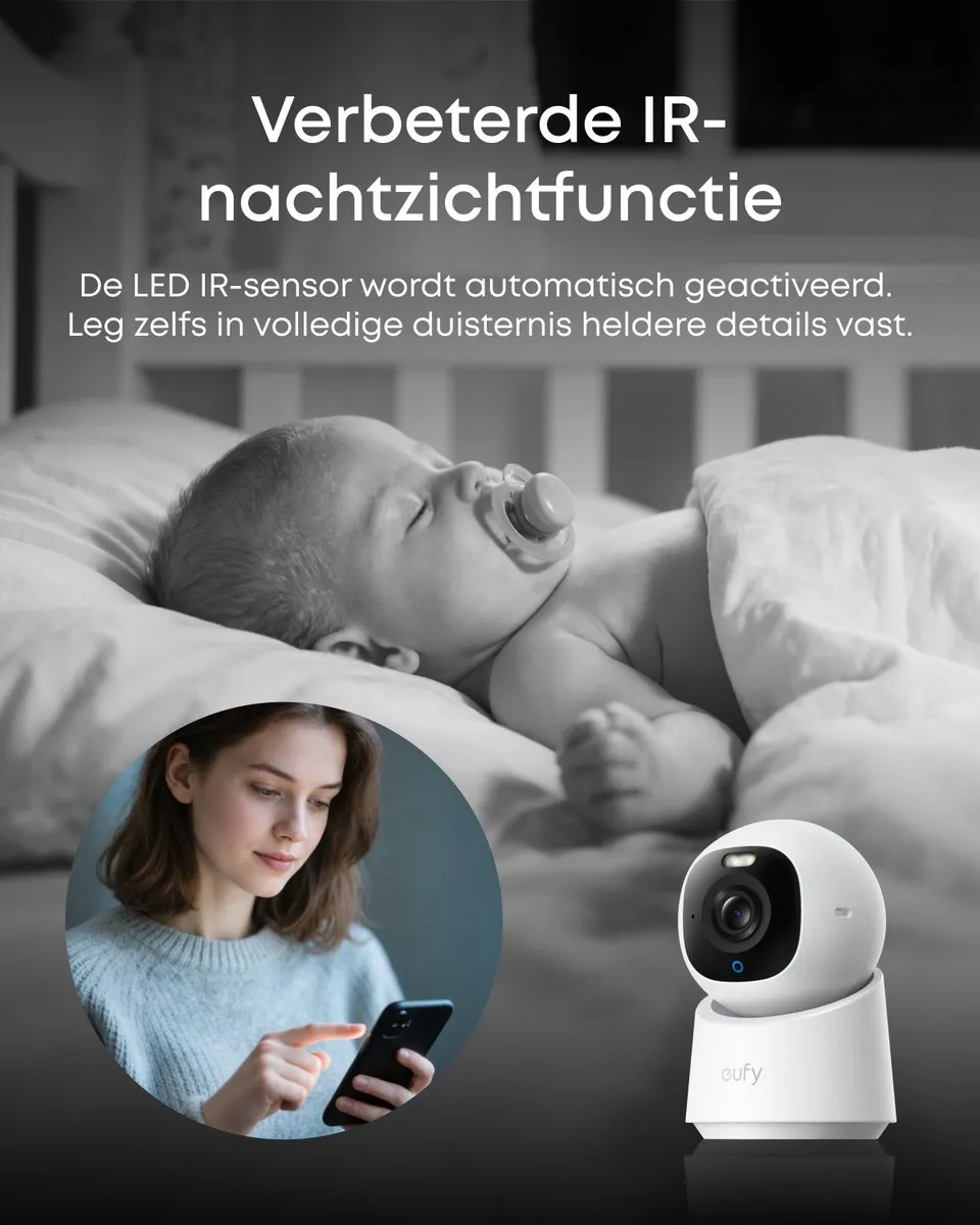 Eufy Security Indoor Cam E30 T8417321 - 4K IP-camera - Wit