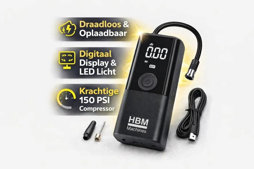 HBM JAW-001 Elektrische Fietspomp & Luchtcompressor 120W