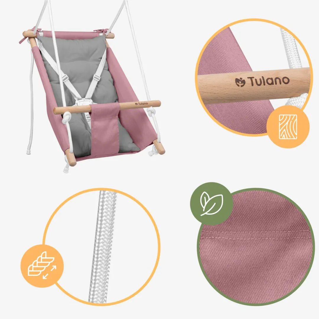 Tulano Hop 40 Kinderschommel - Roze/Grijs