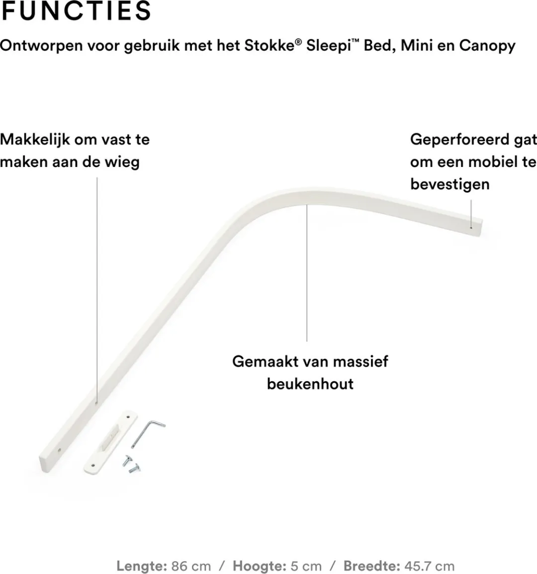 Stokke Sleepi Drape Rod V3 - White