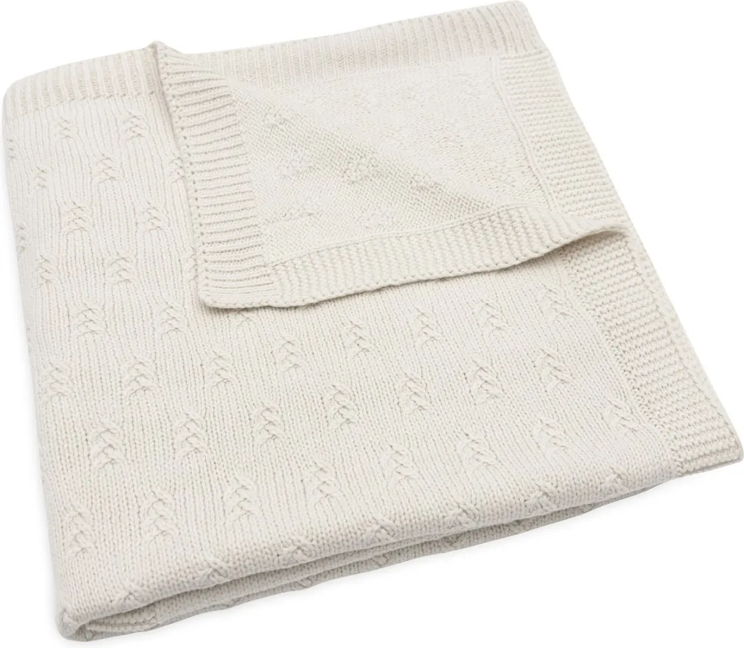 Jollein Deken Ledikant 100x150cm Grain Knit Oatmeal