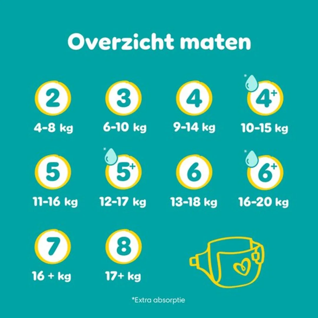 Pampers Baby-Dry Maat 8 Luiers - 38 Stuks