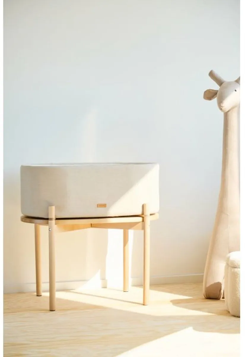Childhome Linnen Wieg 80x46x80cm Beige - 3-in-1 Wieg/Kindertafel/Opbergdoos