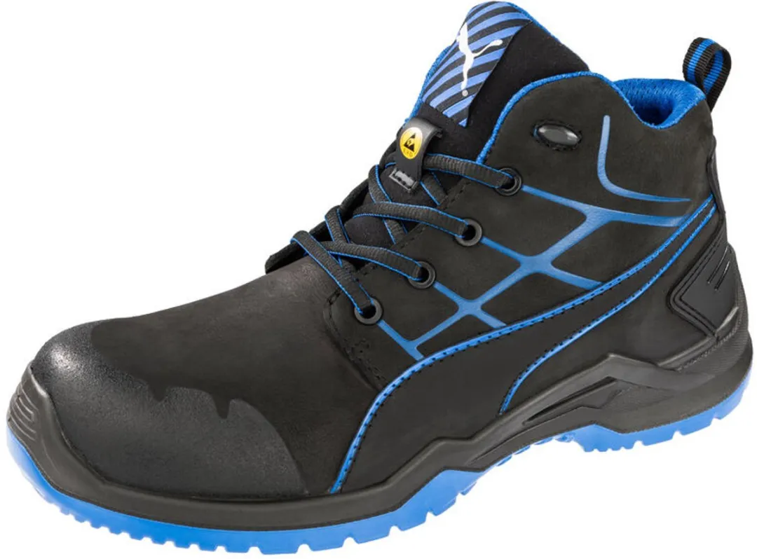 PUMA Safety Krypton Mid S3 ESD 634200 - Zwart/Blauw - afbeelding 5 van 6