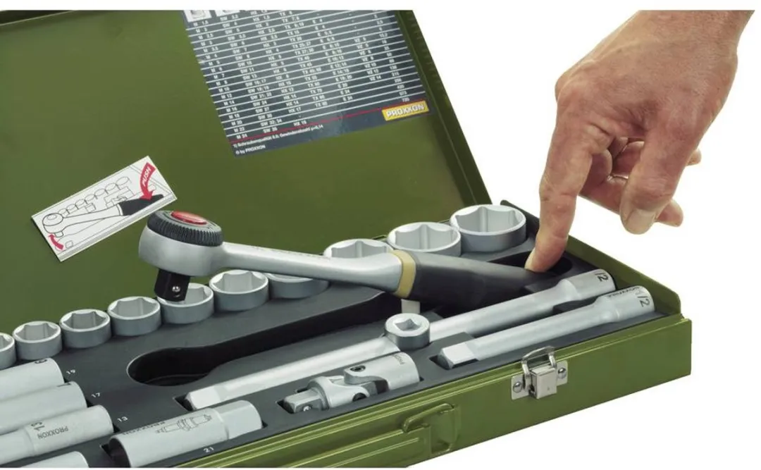 Proxxon 23080 Dopsleutelset Metrisch 1/4" 36-delig