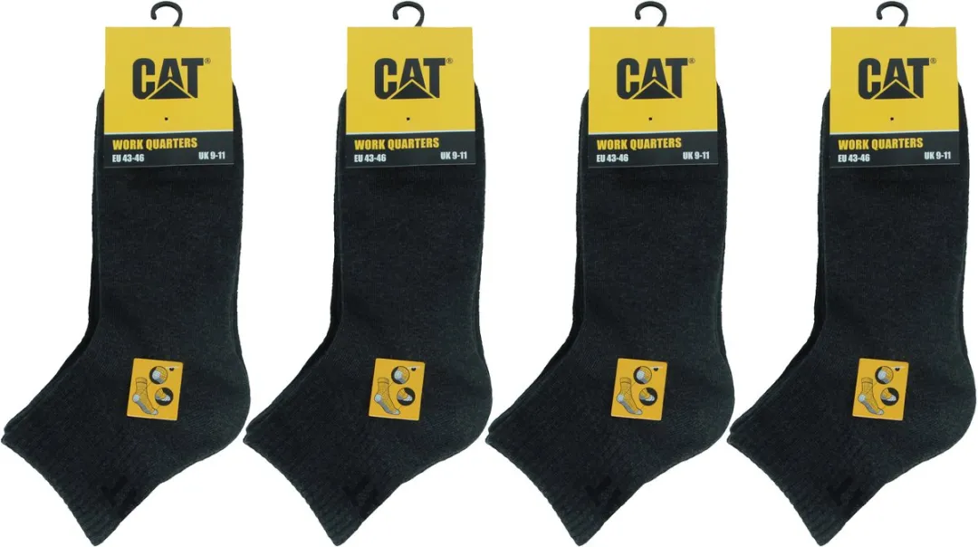 Caterpillar Quarter Werksokken Heren - 12 Paar - Grijs