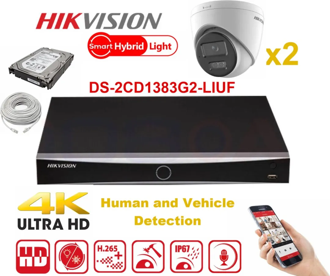 Hikvision Smart Hybrid G2 KITIP2T2TB Camerakit