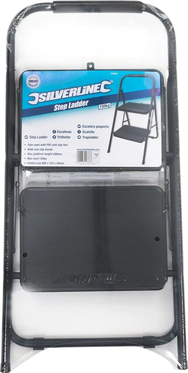 Silverline Trapladder 2 treden - 150 kg