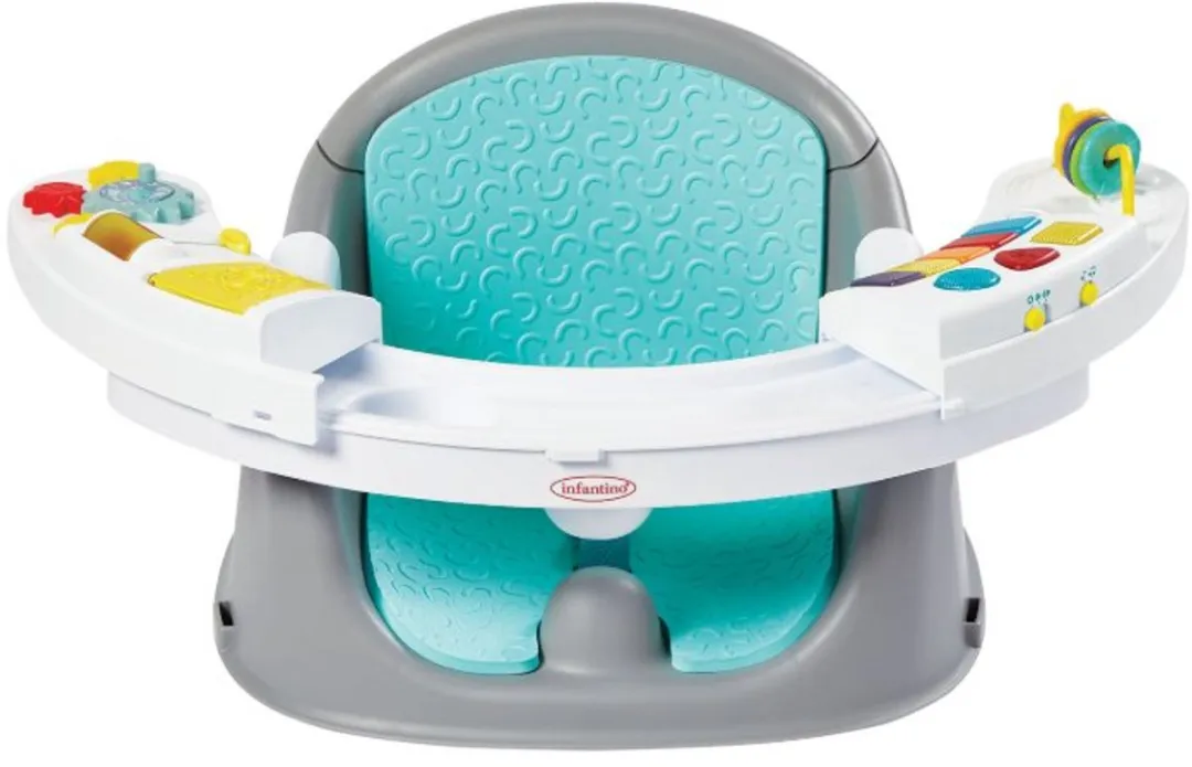 Infantino Music & Lights Stoelverhoger - Grijs/Lichtblauw/Wit