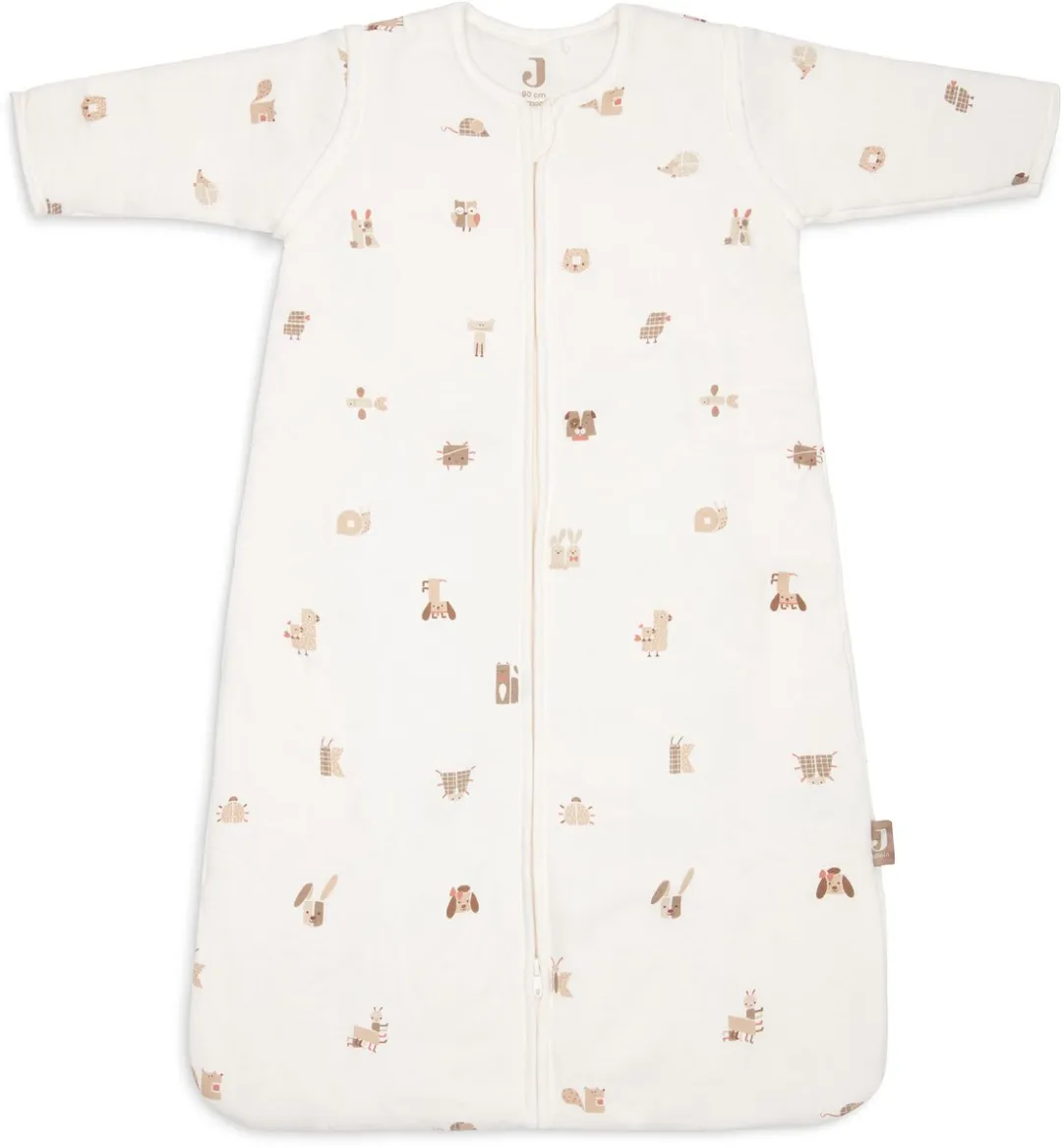 Jollein Slaapzak Baby Animal Friends 90cm - Afritsbare mouw