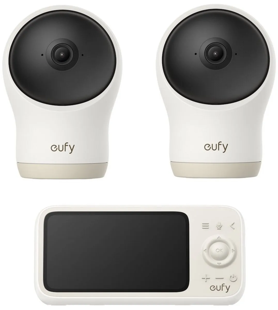 eufy Babyfoon C10 + Baby Monitor C10 Add-On Camera – 2K HD Camera – 4.5" Scherm – Pan & Tilt – Nachtzicht – Wi-Fi of Zonder Wi-Fi – 12 Uur Batterij – Beweging, Huilen & Geluid Detectie – Temperatuur Alarm – 2-weg Praten – VOX