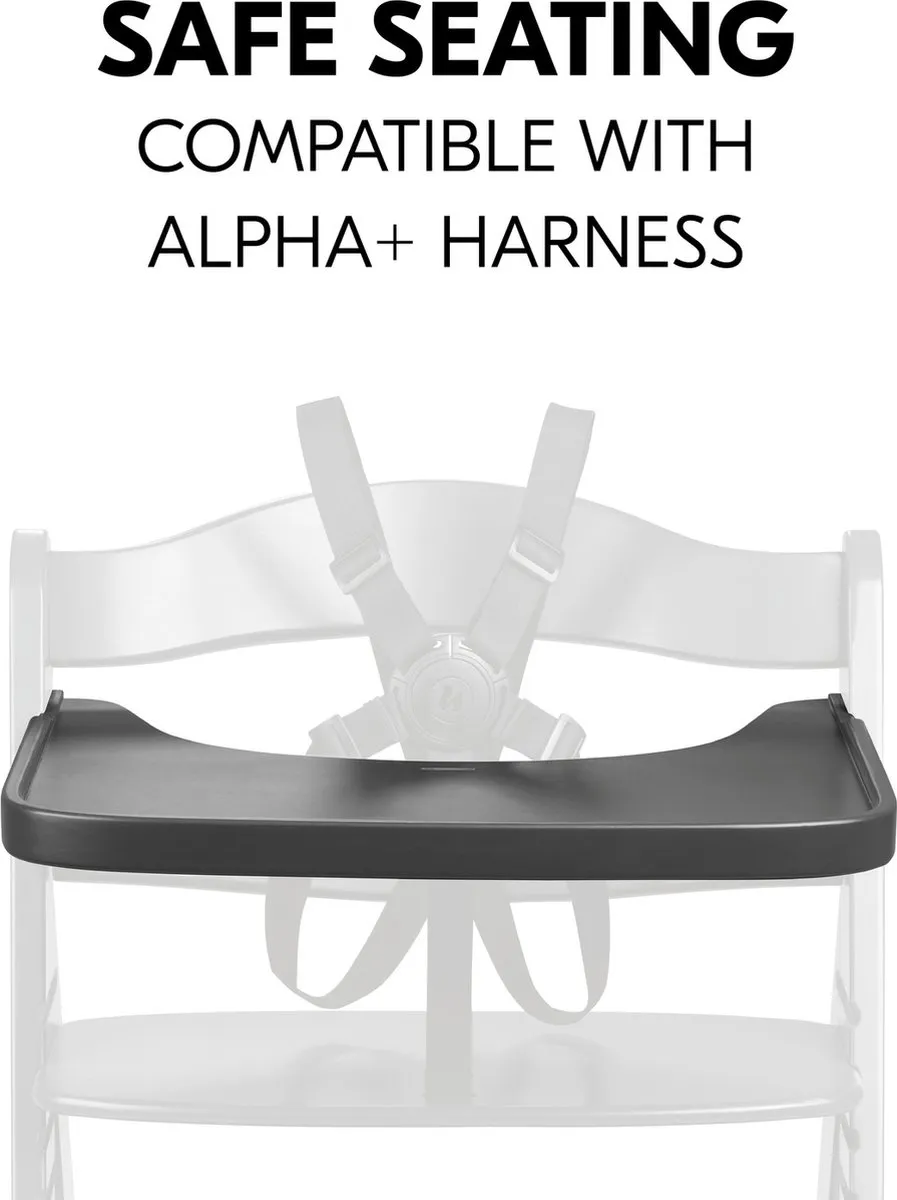 Hauck Alpha Wooden Tray Dark Grey