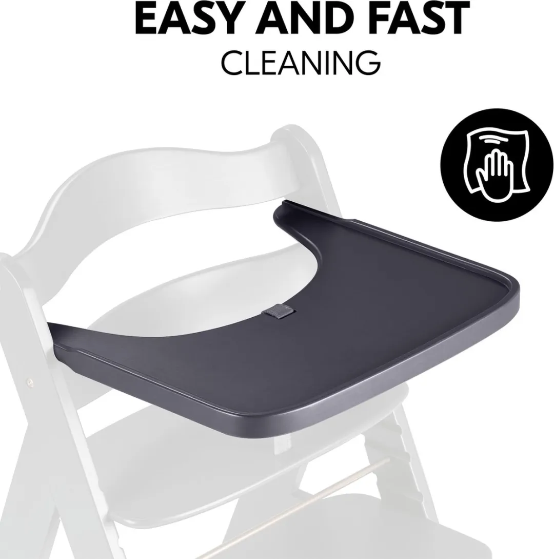 Hauck Alpha Wooden Tray Dark Grey