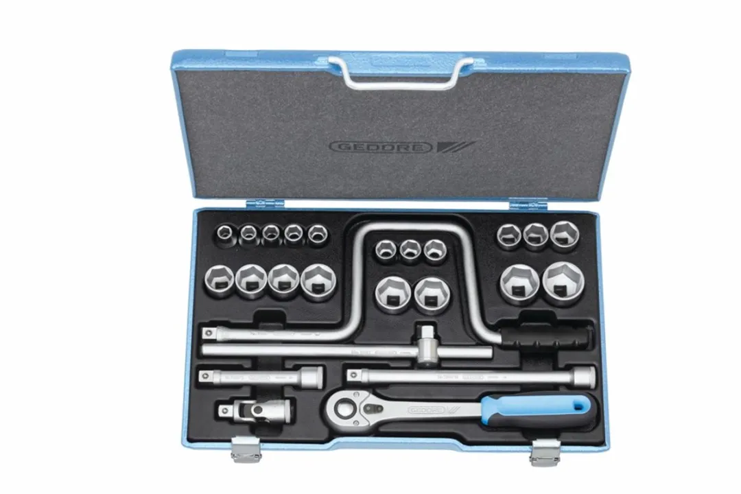 Gedore D-19Tmu-10 Dopsleutelset - 1/2" Ratelsleutel + 8 Dopsleutels