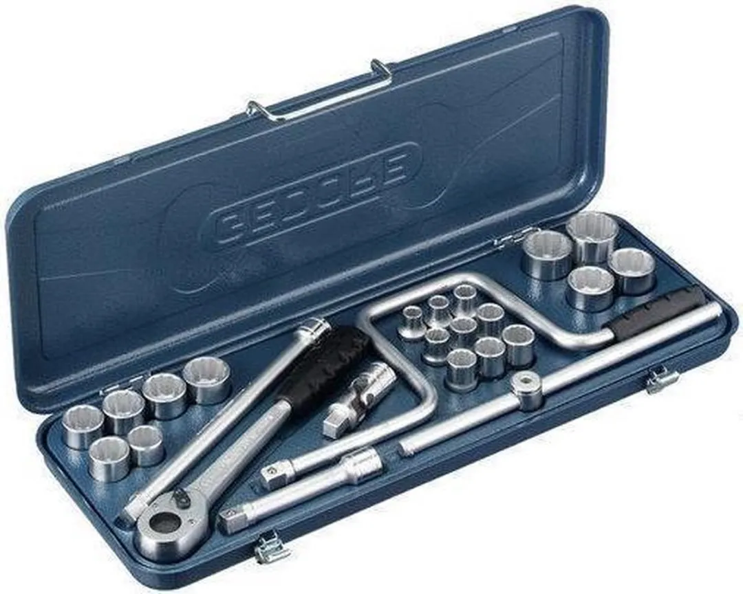 Gedore D-19Tmu-10 Dopsleutelset - 1/2" Ratelsleutel + 8 Dopsleutels