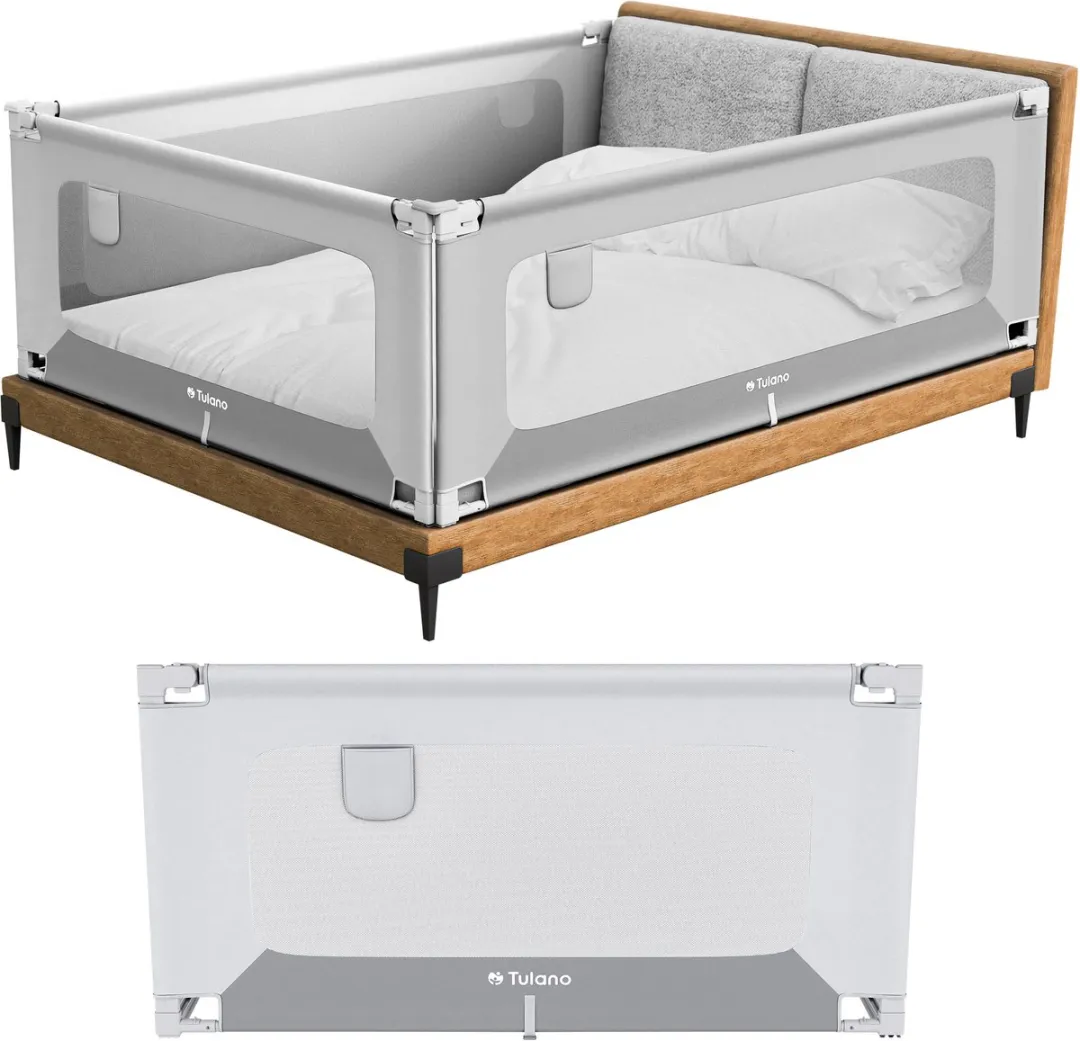 Tulano Cover 44 - Veilig Baby Bedhekje 140cm - Wit/Grijs