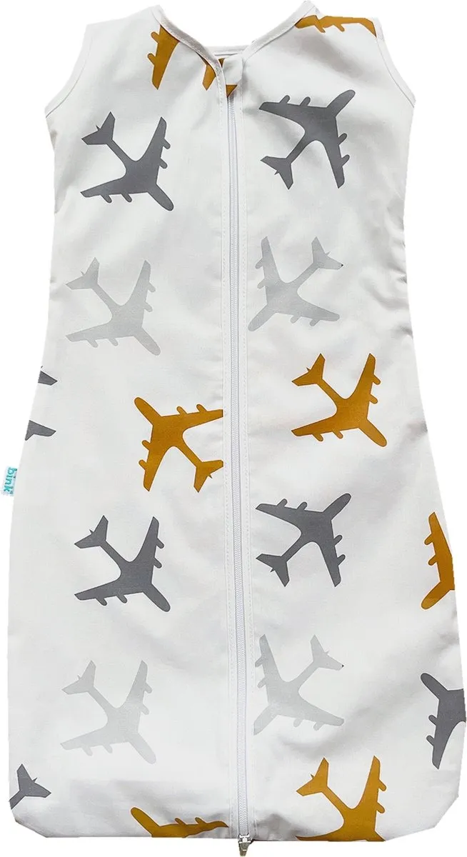 BINK Bedding Zomerslaapzak Planes Oker 70cm