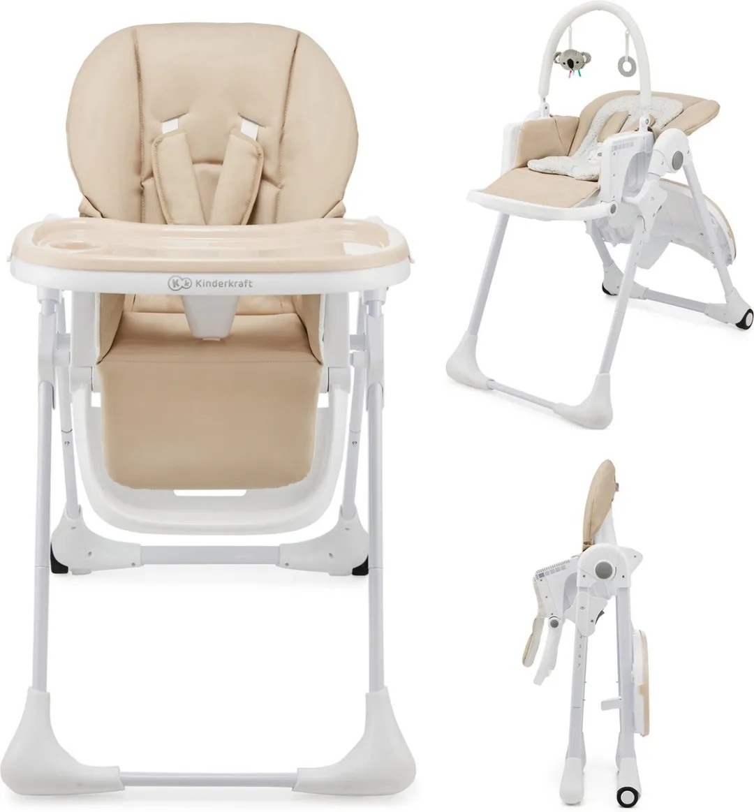 KinderKraft TUMMIE 2-in-1 Kinderstoel Beige