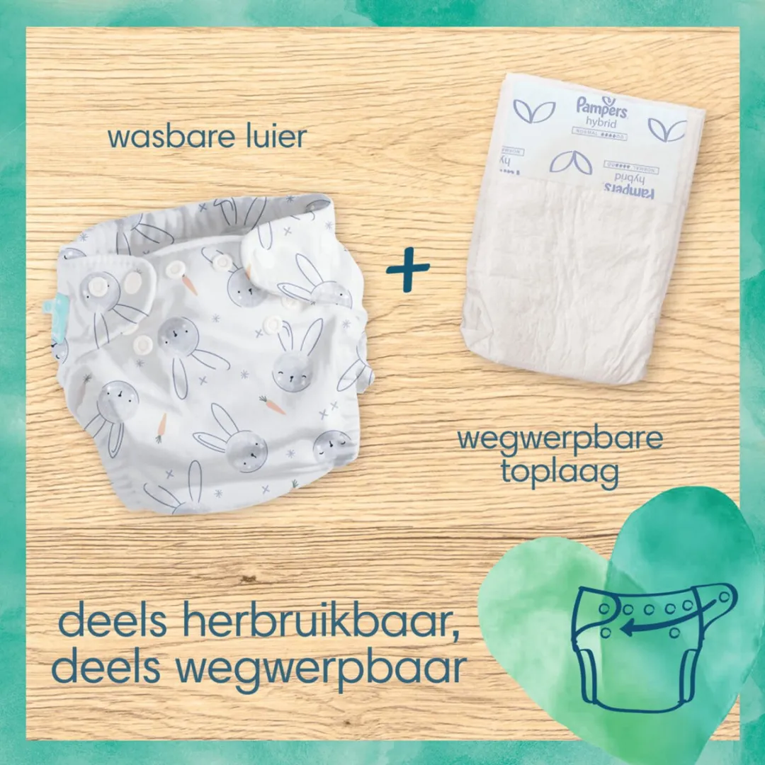 Pampers Harmonie Hybrid Wasbare Luiers - 8 x 3 stuks - Voordeelverpakking