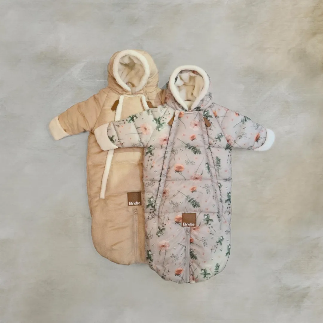 Elodie Baby Overall Skipak Voetenzak 6-12 Maanden - Beige