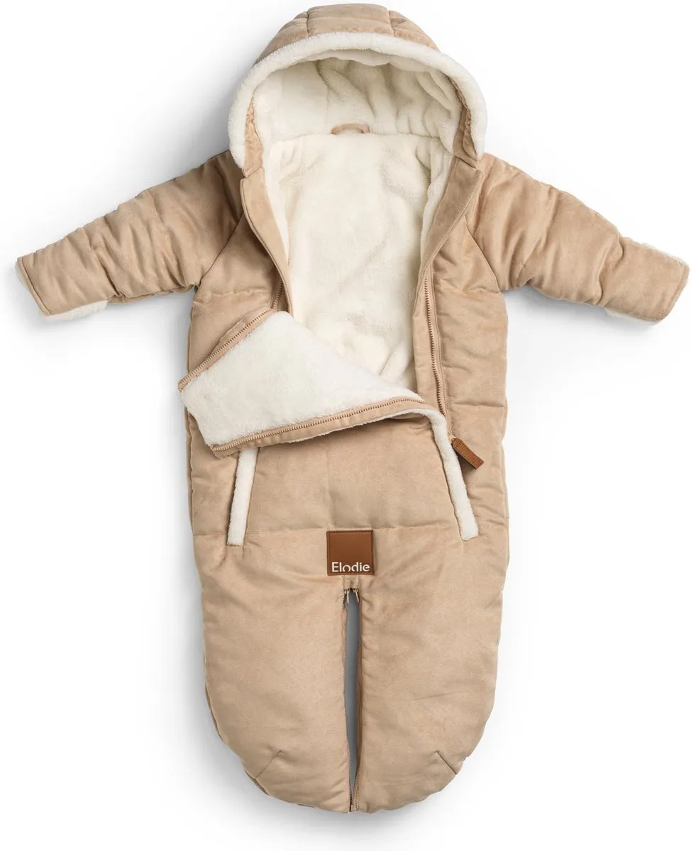 Elodie Baby Overall Skipak Voetenzak 6-12 Maanden - Beige